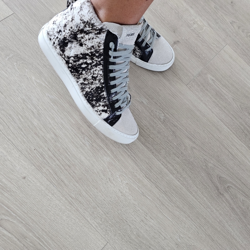 P448 High-Top Sneakers in Black and Gray